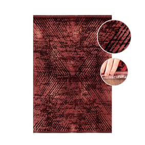 Abstract vloerkleed - Elitha Geo Rood - product