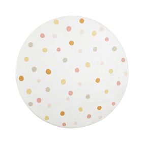 Rond wasbaar kindervloerkleed - Evi Confetti Multicolor - product