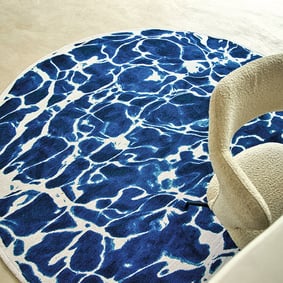 Rond abstract vloerkleed - Swim Surf 9351 - product