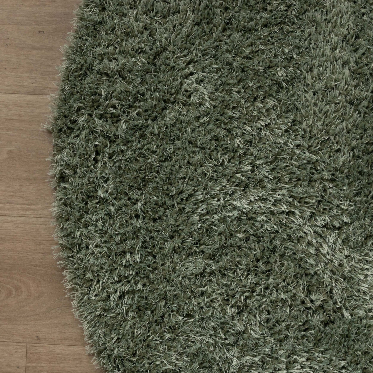 Round Shaggy Rug - Blaze Green