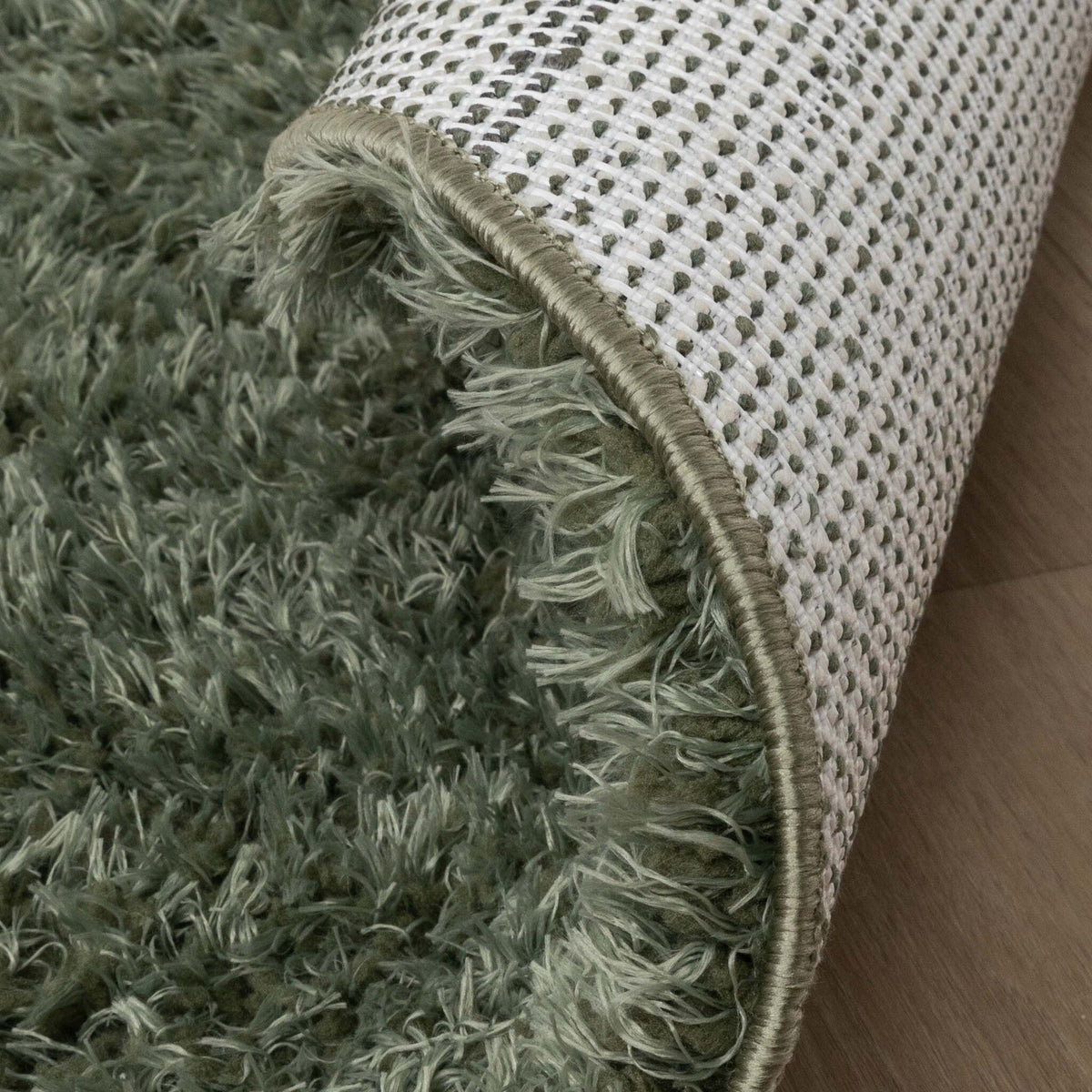 Round Shaggy Rug - Blaze Green