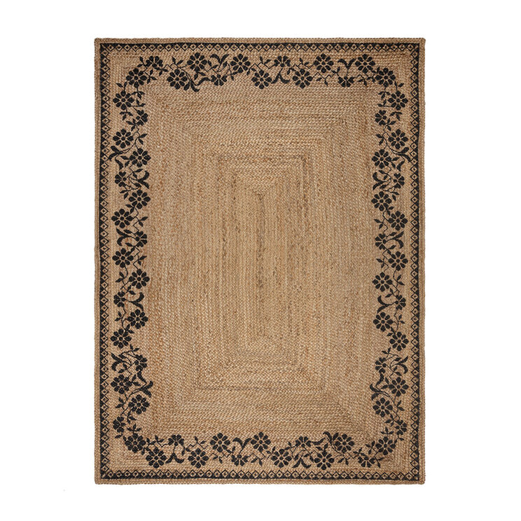 Jute vloerkleed - Marino Floral Naturel - product