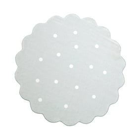Rond wasbaar vloerkleed - Cloudy Stippen Mint - product