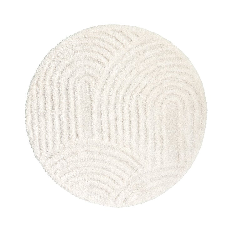 Rond Scandinavisch vloerkleed - Lova Arches Creme - product