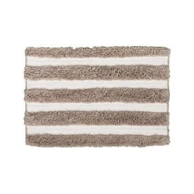 Badmat - Hollis Stripes Taupe/Wit - product