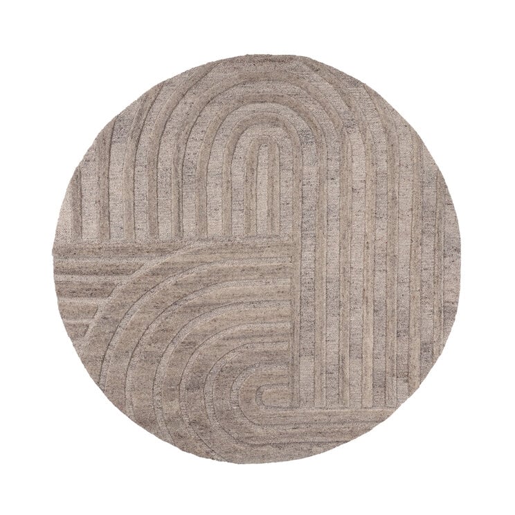 Rond wollen vloerkleed - Vienna Taupe - product