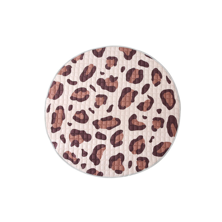 Speelkleed baby rond - Noa Panterprint Bruin  - product