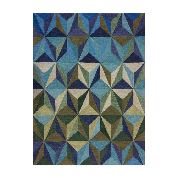 Geometrisch vloerkleed - Revelino Blauw - product