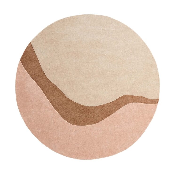 Rond wollen vloerkleed - Organix Roze/Beige 620 - product