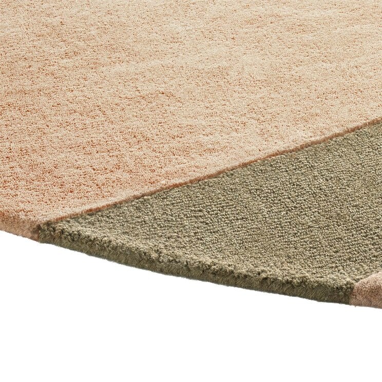 Rond wollen vloerkleed - Organix Groen/Beige 750 - product