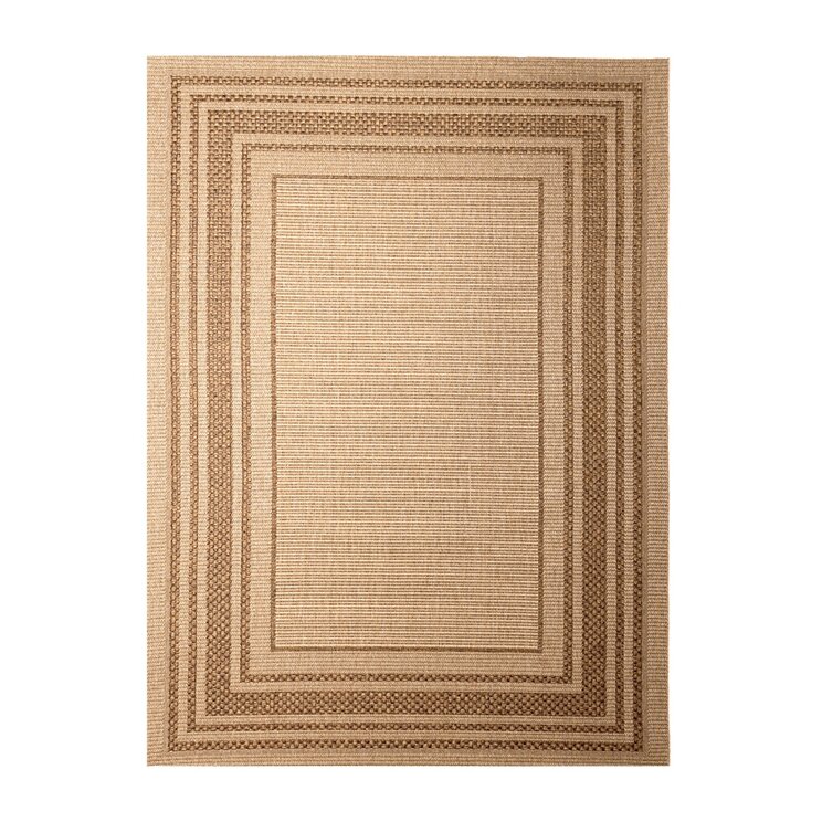 Jute buitenkleed - Mavi Border Creme/Bruin  - product