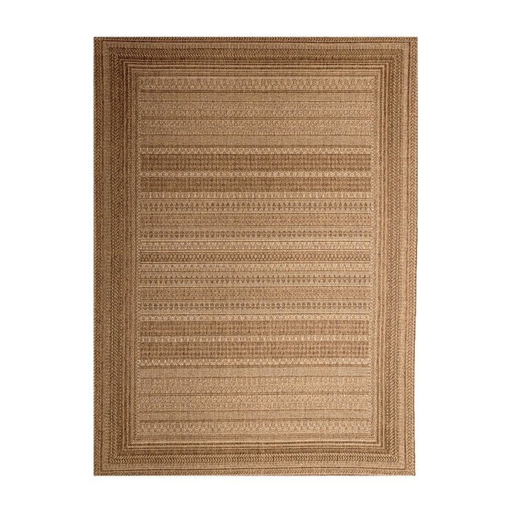 Jute buitenkleed - Mavi Stripes Creme/Bruin  - product