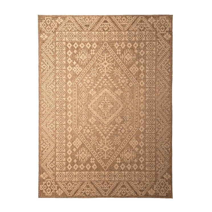 Jute buitenkleed - Mavi Medaillon Bruin/Creme  - product