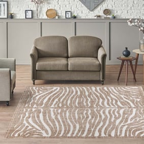 Modern vloerkleed - Sari Zebra 225 Bruin/Beige 