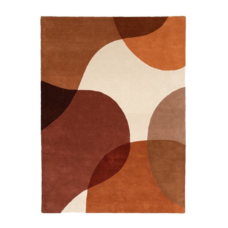 Wollen abstract vloerkleed - Clarice Terracotta  - product