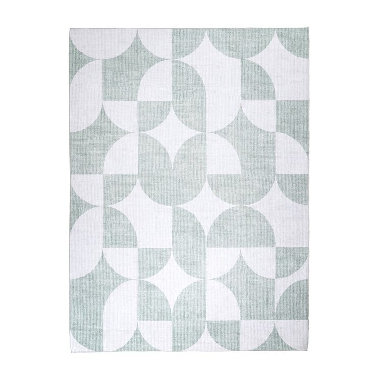 Abstract buitenkleed - Groovy Tiles Groen  - product