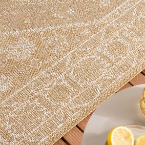 Jute buitenkleed - Daisy Medaillon Wit - product