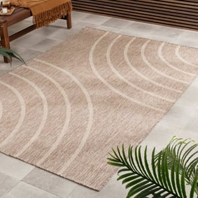 In- & Outdoor vloerkleed - Sierra Curves Beige/Creme