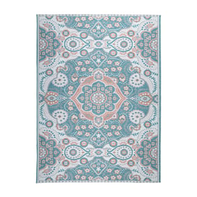 Bohemian buitenkleed - Vedra Medaillon Blauw - product