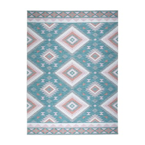 Bohemian buitenkleed - Vedra Aztec Blauw - product