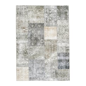 Patchwork vloerkleed - Lago Grijs - product