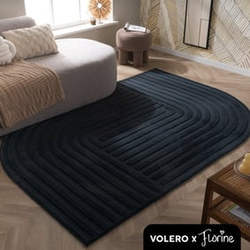 Volero x Florine vloerkleed - Flowy Lines Antraciet