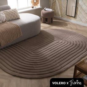 Volero x Florine vloerkleed - Flowy Arch Taupe