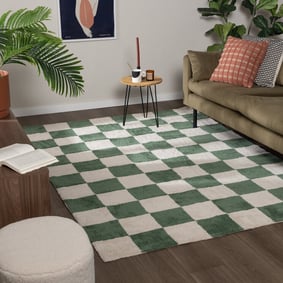 Checkerboard vloerkleed - Blox Groen