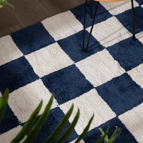 Checkerboard vloerkleed - Blox Blauw - product