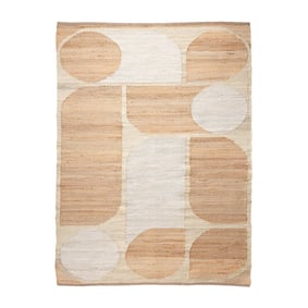 Jute vloerkleed - Raya Shapes Beige - product