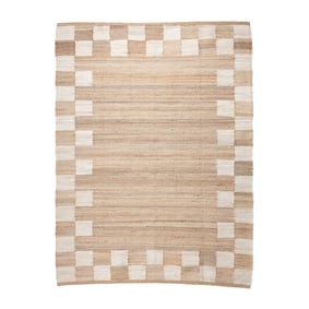 Jute vloerkleed - Raya Border Beige - product