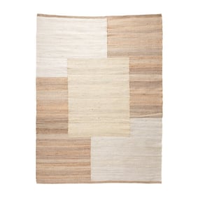 Jute vloerkleed - Raya Blocks Beige - product