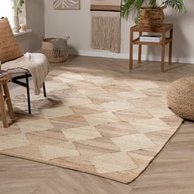 Jute vloerkleed - Raya Tiles Beige