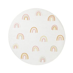 Rond wasbaar kindervloerkleed - Evi Rainbow Multicolor - product