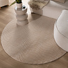 Rond Scandinavisch vloerkleed - Charm Waves Beige - thumbnail