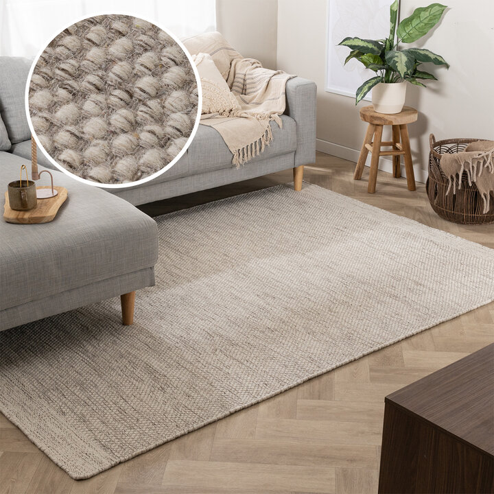 Wollen vloerkleed - Bliss Beige Gemeleerd