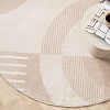 Rond Japandi vloerkleed - Aurora Shapes Beige - thumbnail 2