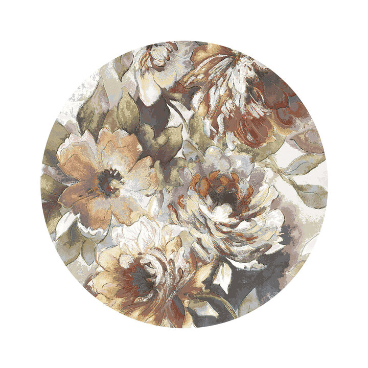 Rond bloemen vloerkleed - Anaheim 4248