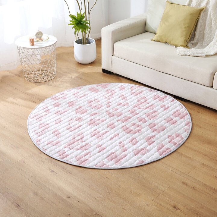 Speelkleed baby rond - Noa Panterprint Roze