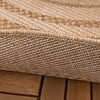 Rond jute buitenkleed - Mavi Border Creme/Bruin  - thumbnail 6