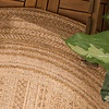 Rond jute buitenkleed - Mavi Stripes Creme/Bruin  - thumbnail 2