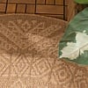 Rond jute buitenkleed - Mavi Medaillon Bruin/Creme  - thumbnail 2