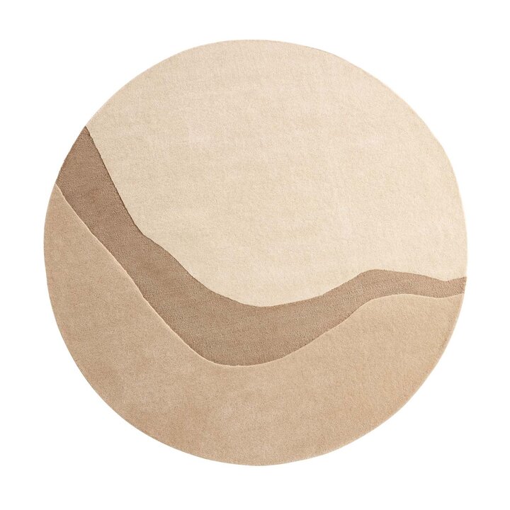 Rond wollen vloerkleed - Organix Beige/Creme 210