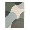 Wollen abstract vloerkleed - Clarice Olijfgroen/Mint  - thumbnail 1