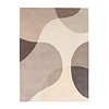 Wollen abstract vloerkleed - Clarice Bruin/Beige  - thumbnail 1