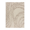 Abstract vloerkleed - Maceo Swirl Creme/Bruin - thumbnail 1